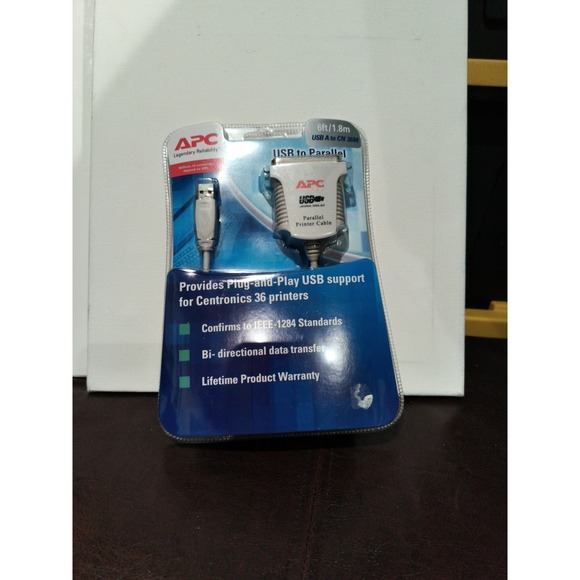 NEW! APC USB to PARALLEL Printer Adaptor Cable 6'/1.8m USB1284 - Picture 2 of 6